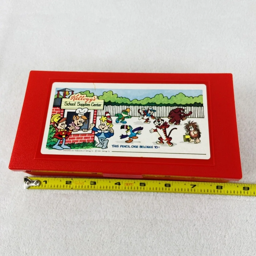 Vintage Kellogg's Pencil Box Cereal Snap Crackle Pop Toucan Sam Empire USA 1980